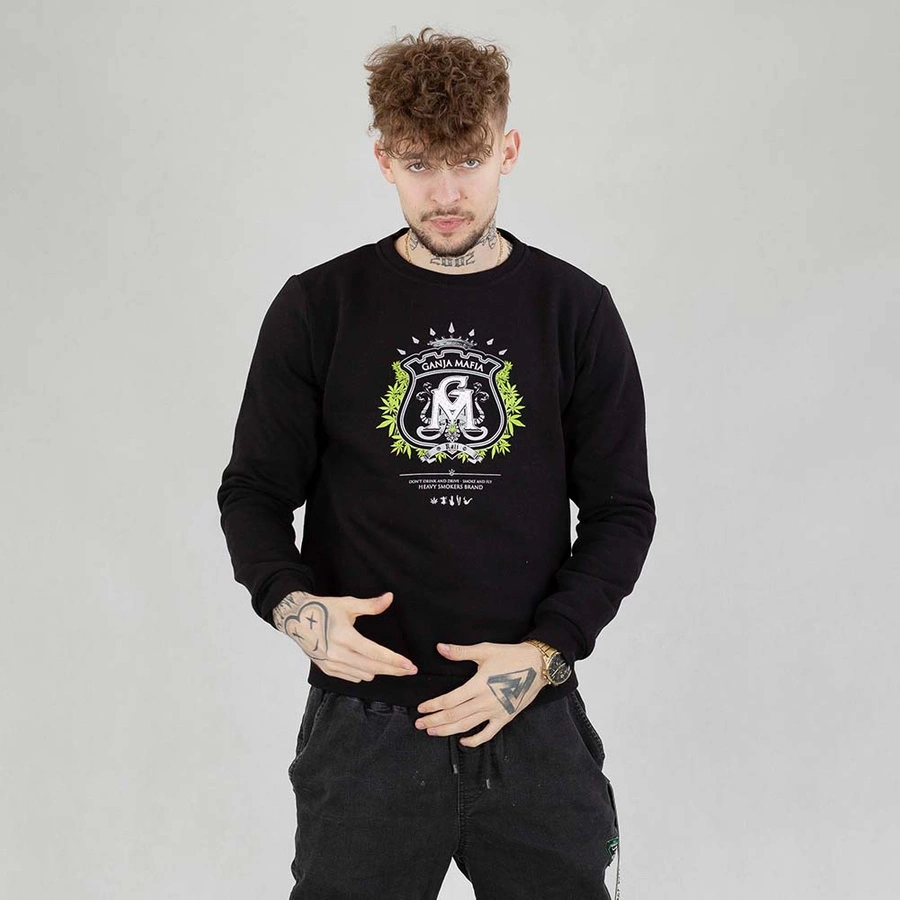 Bluza Ganja Mafia Crewneck Herb czarna