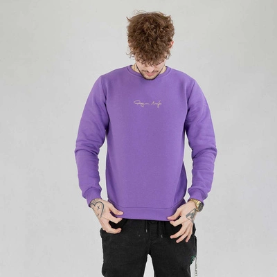 Bluza Ganja Mafia Crewneck Podpis Mini Gold fioletowa