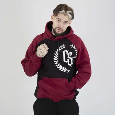 Bluza Hoodie Ciemna Strefa CS Reglan czarna bordowa