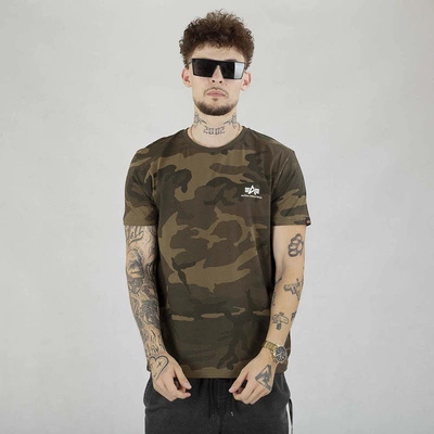 Koszulka Alpha Industries Basic Small Logo 188505C oliwkowa camo