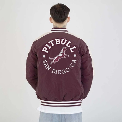 Kurtka Pit Bull Manolito Baseball bordowa