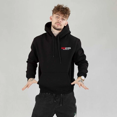 Bluza Hoodie Red Eyes Fuck Off czarno biała