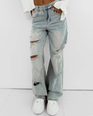 Spodnie Damskie Olavoga Bambi jasne niebieskie