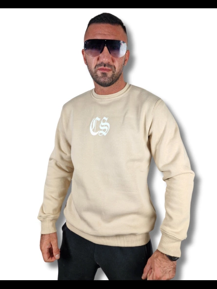 Bluza Crewneck Ciemna Strefa Gotyk beżowa