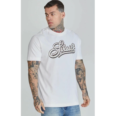 Koszulka SikSilk Logo SS-26788 biała