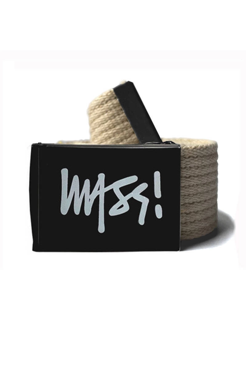 Pasek Mass Signature beżowy