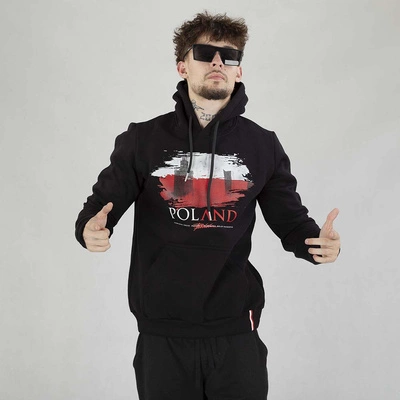 Bluza Hoodie Patriotic Poland Flag czarna