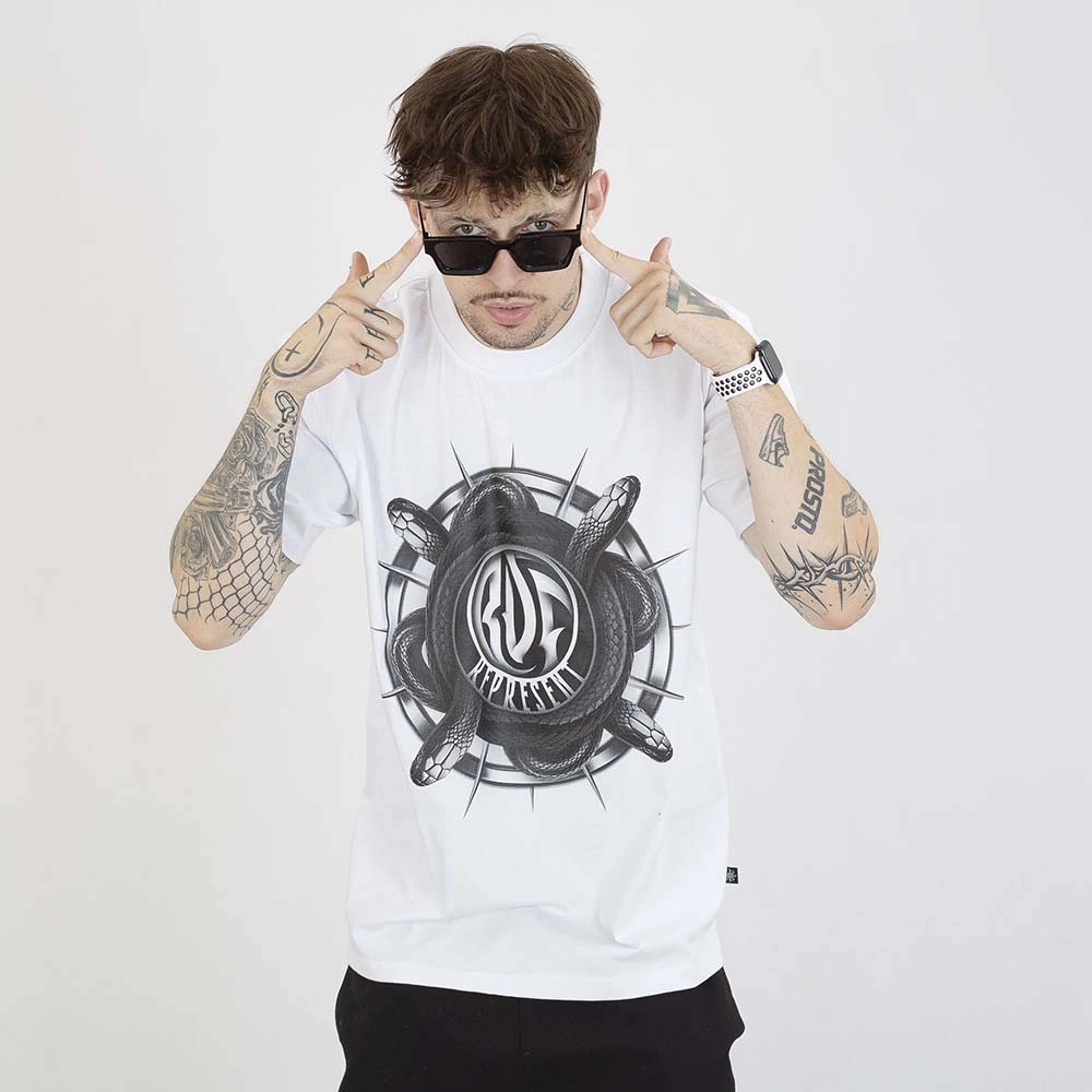 Koszulka Brain Dead Familia Snakes biała