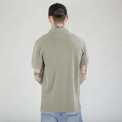 Koszulka Polo Pit Bull Pique Small Logo szara oliwka