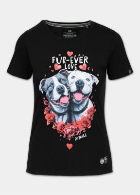 Koszulka Pit Bull Fur Ever Love czarna