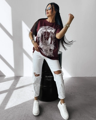 Koszulka Olavoga Mara bordowa