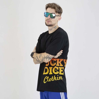 Koszulka Lucky Dice Frontback czarno pomarańczowa