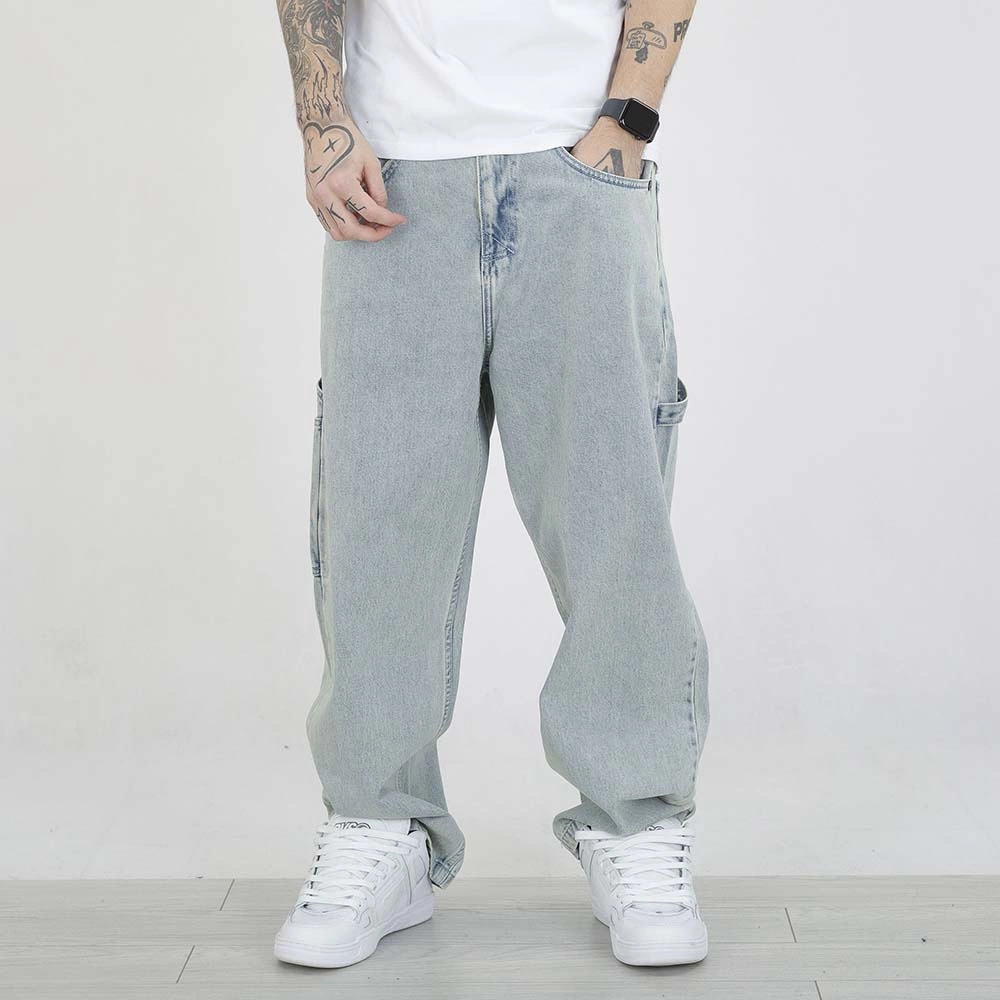 Spodnie Mass Jeans Extra Baggy Fit Wall jasne niebieskie