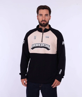 Biuro Ochrony Rapu Bluza Stójka Czarny/Beżowy