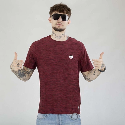 Koszulka Pit Bull Casual Small Logo bordowa melanż