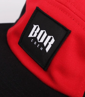 Biuro Ochrony Rapu-Czapka Kwadrat New 5-Panel Czarny/Czerowny