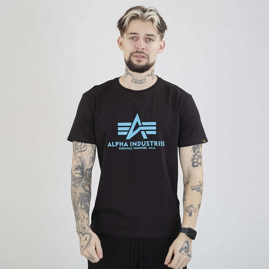 Koszulka Alpha Industries Basic 100501 czarno niebieska