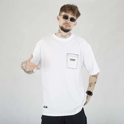 Koszulka Mass Fake Pocket biała