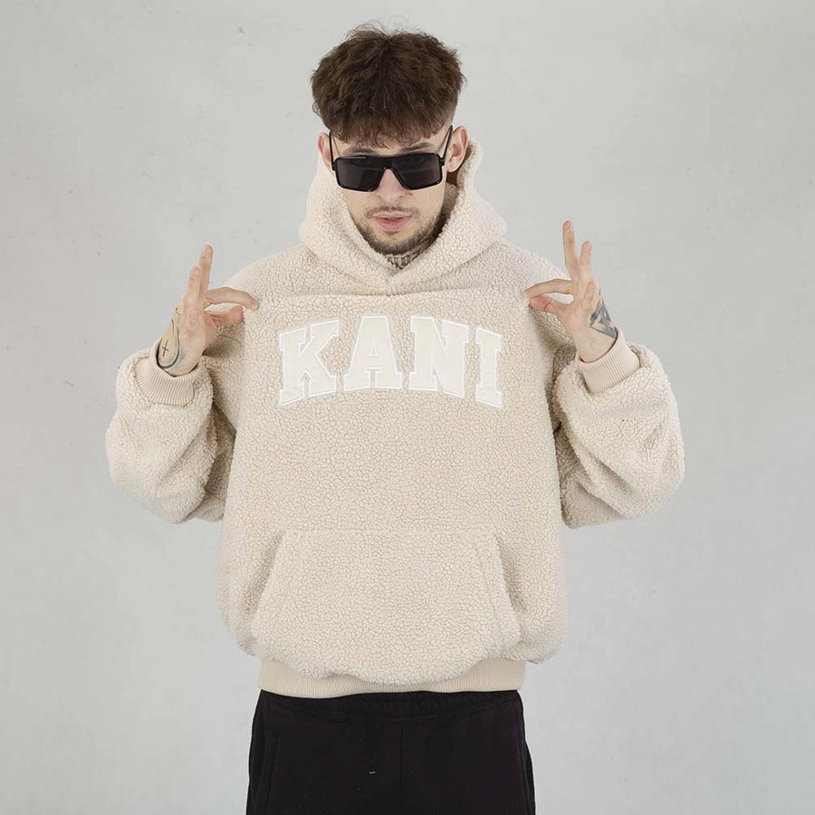 Bluza Karl Kani Hoodie Serif Teddy 60210117 beżowa