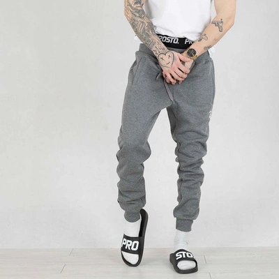 Spodnie dresowe Lolo Dymek Haft 22 ciemno szaro białe