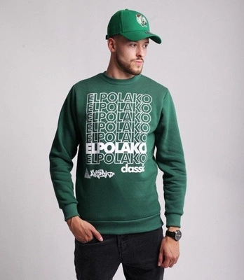 El Polako 7xELPO Bluza Ciemny Zielony