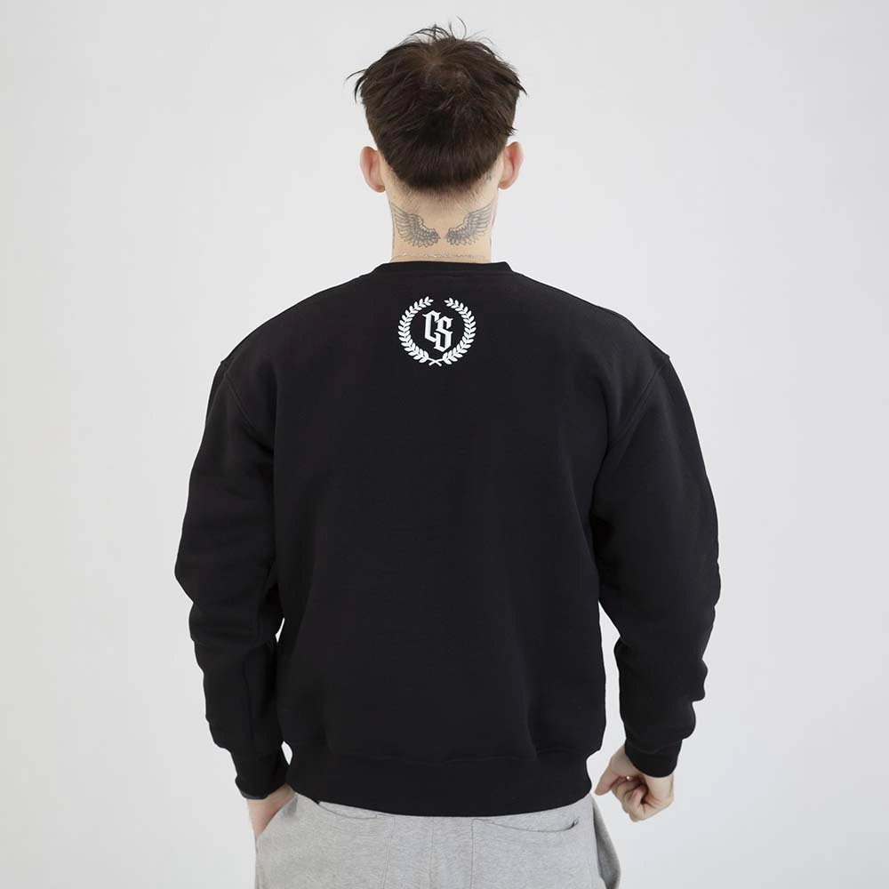 Bluza Crewneck Ciemna Strefa Oversize CS Laur czarna biała