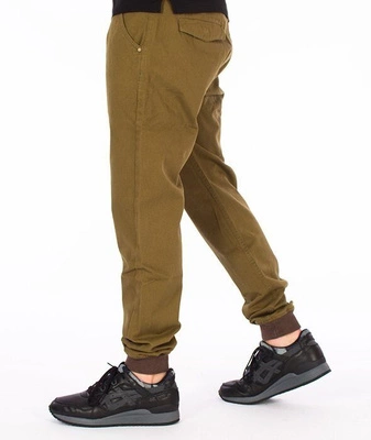 Backyard Cartel-Band Jogger Chino Spodnie Oliwkowe