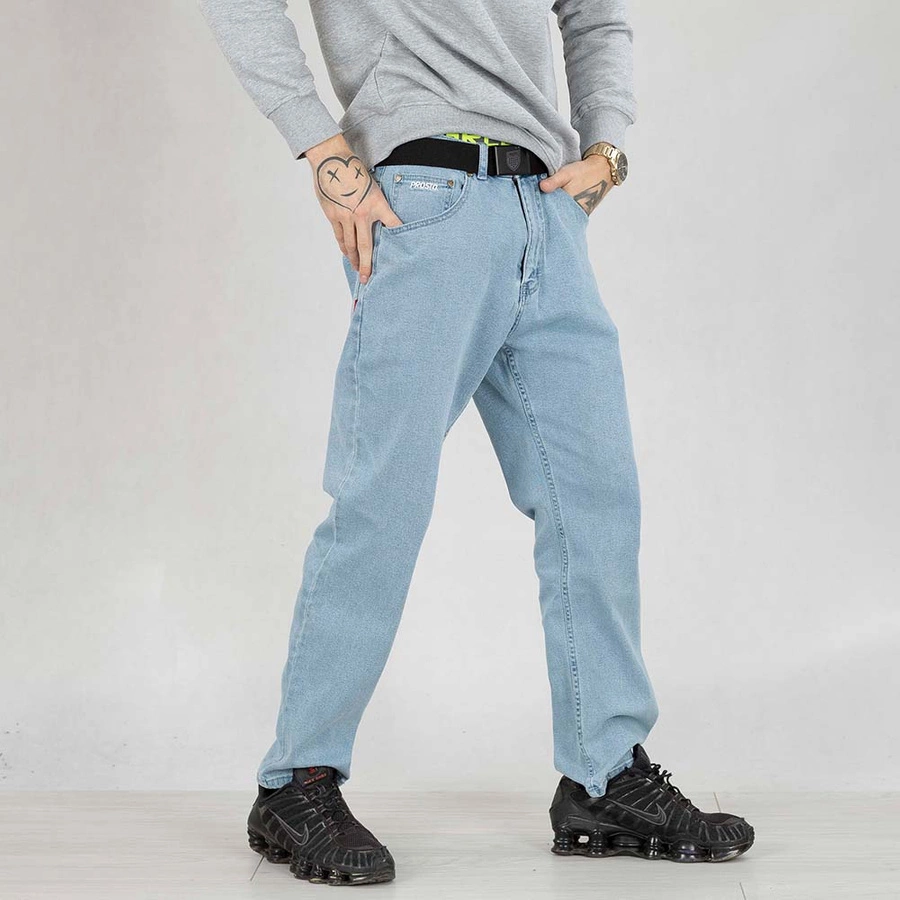 Spodnie Baggy Prosto Jeans Oyeah light blue jeans