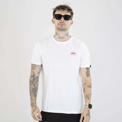 Koszulka Alpha Industries Back Paint 128507 biała czerwona