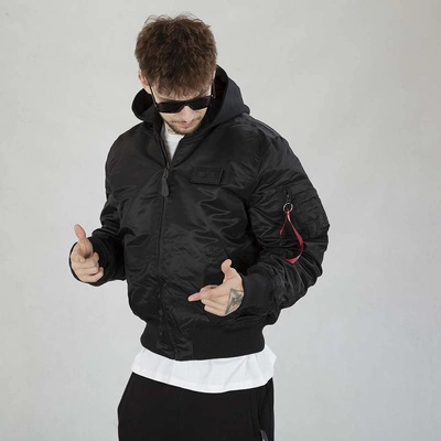  Kurtka Alpha Industries MA-1 ZH Back Print 128113 czarno biała