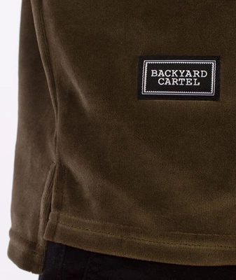 Backyard Cartel-Smooth Short Sleeve Hoody Bluza Kaptur Khaki