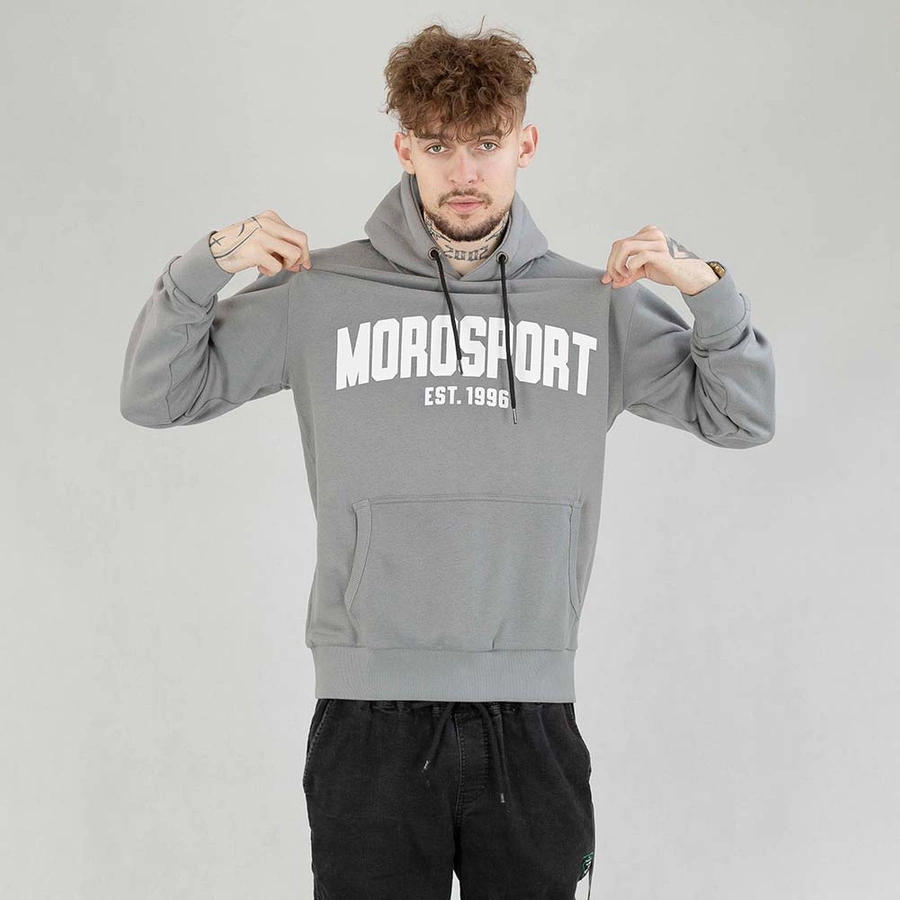 Bluza Hoodie Moro Sport Big University grafitowa