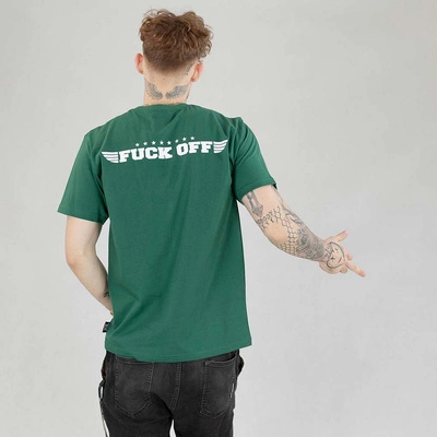 Koszulka Red Eyes Fuck Off zielono biała