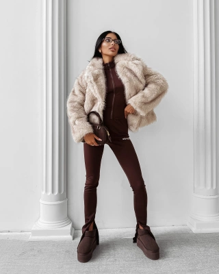 Kurtka damska Olavoga Cuar beżowa