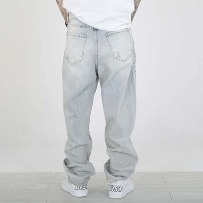 Spodnie Baggy I8 Denim BAG100 jasne niebieskie