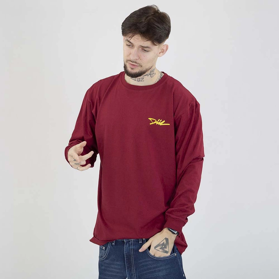 Long Diil Small Tag bordowy