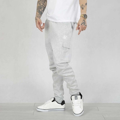 Spodnie Dresowe SikSilk Essentials Cargo Jogger szare