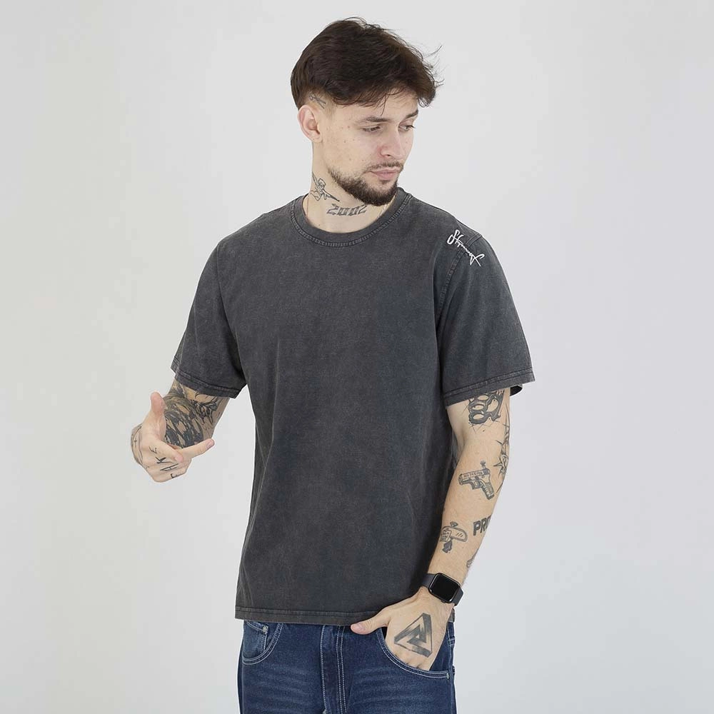 Koszulka Stoprocent Haftbark Premium czarna sprana