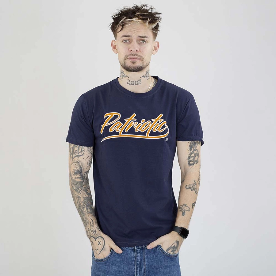 Koszulka Patriotic Retro Script granatowa