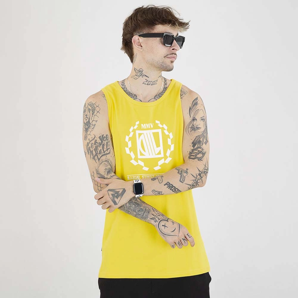 Tank Top Diil Laur żółty biały