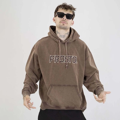 Bluza Prosto Hoodie Checked brązowa