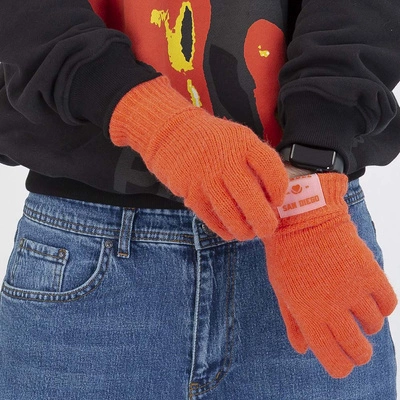 Rękawiczki materiałowe Love PB pomarańczowe