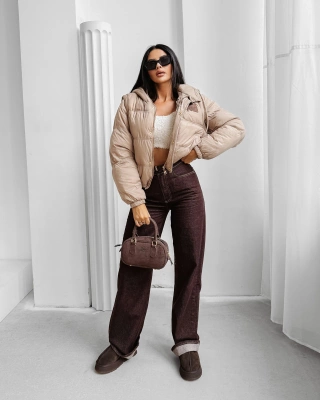 Kurtka damska Olavoga Viroon beżowa