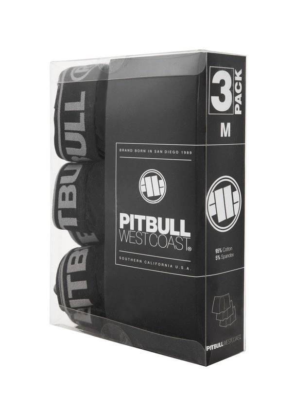 Bokserki Pit Bull 3 PACK czarne