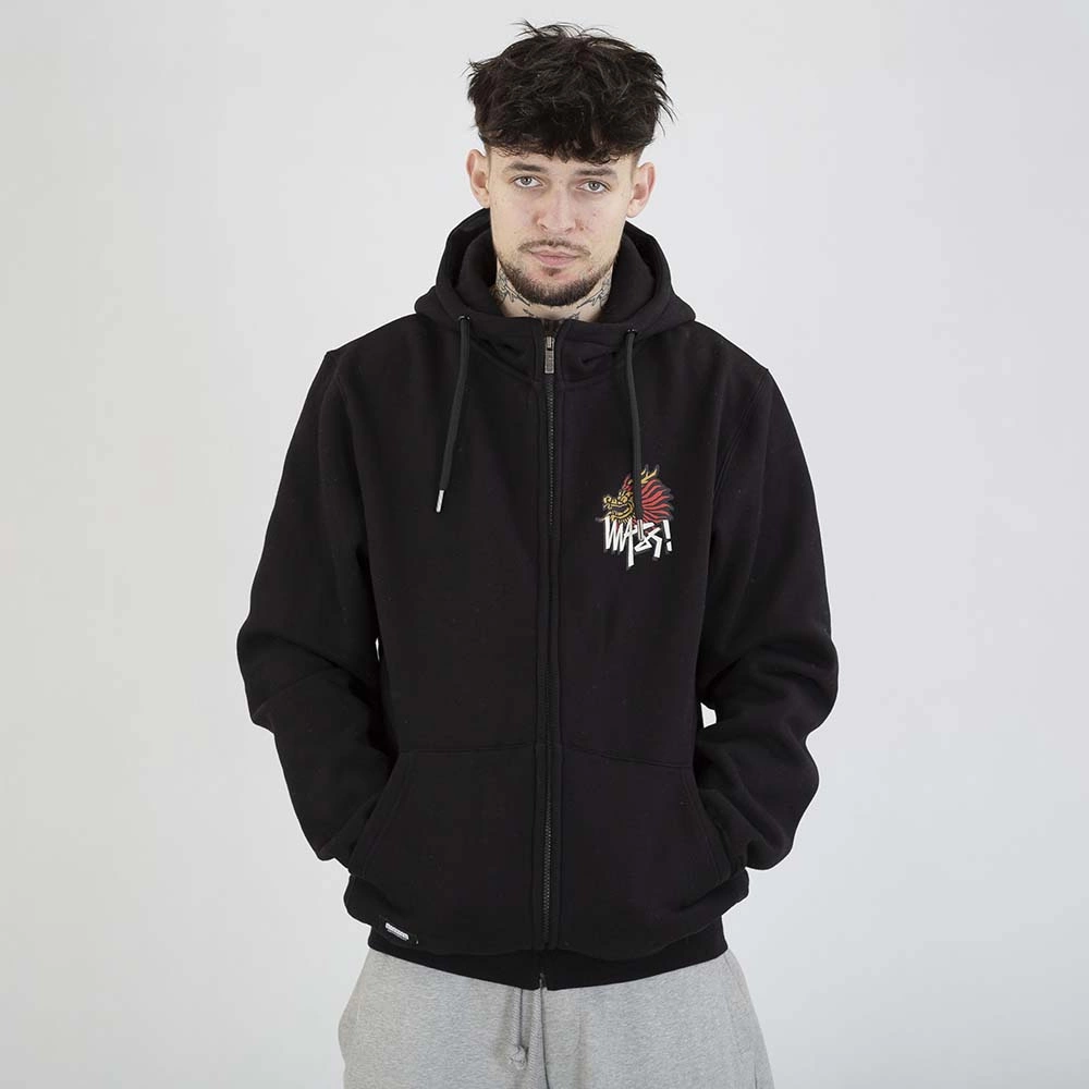 Bluza Hoodie Mass ZIP Dragon czarna
