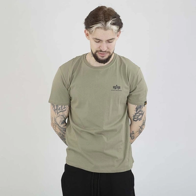 Koszulka Alpha Industries Back Paint 128507 oliwkowa czarna