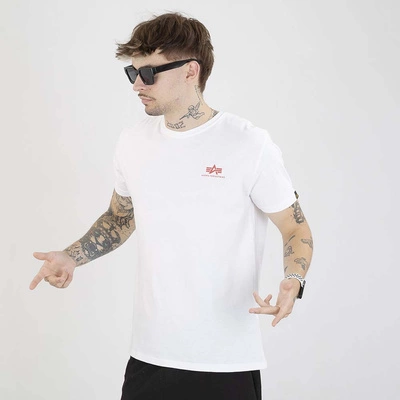 Koszulka Alpha Industries Back Paint 128507 biała czerwona