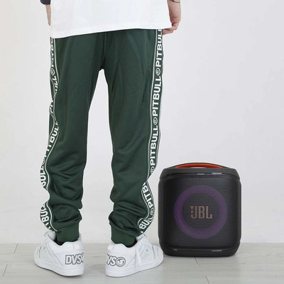 Spodnie dresowe Pit Bull Oldschool Tape Logo zielone