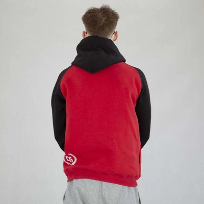 Bluza Hoodie Ciemna Strefa CS Reglan czerwono czarna