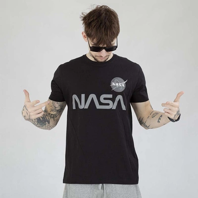 Koszulka Alpha Industries NASA Reflective 178501 czarna